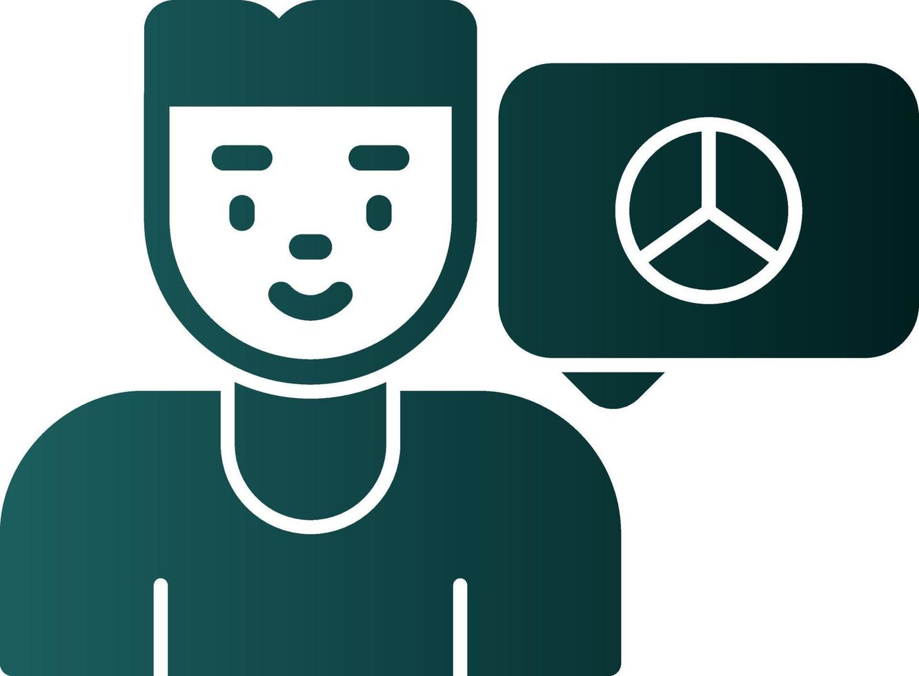 Peace Chat Vector Icon Design