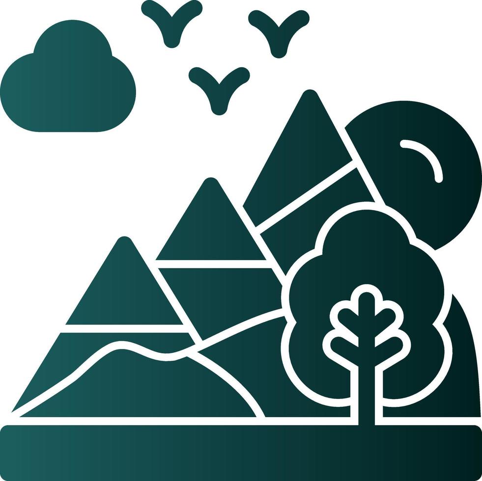 Landscape Vector Icon Design