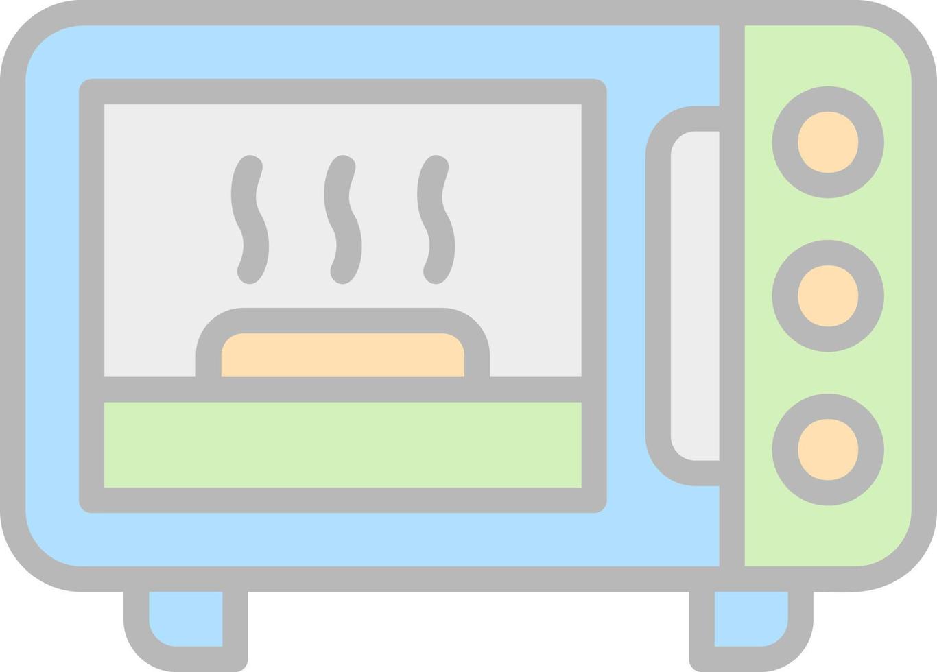 Microwave Oven Vector Icon Design