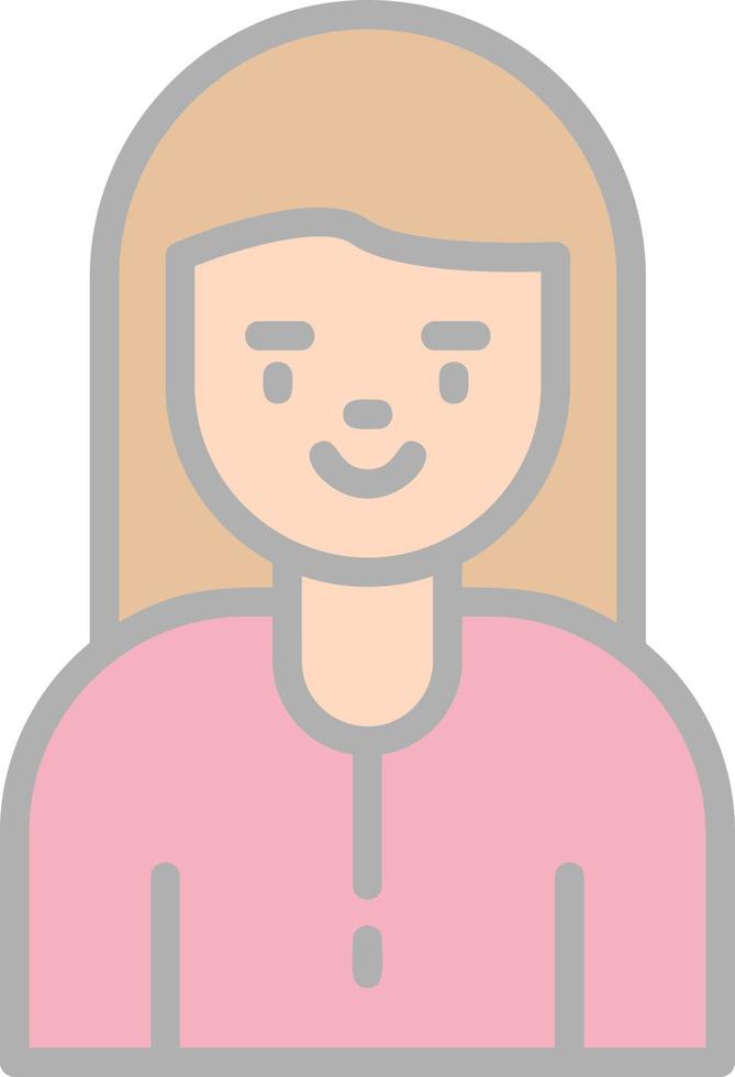 diseño de icono de vector de niña