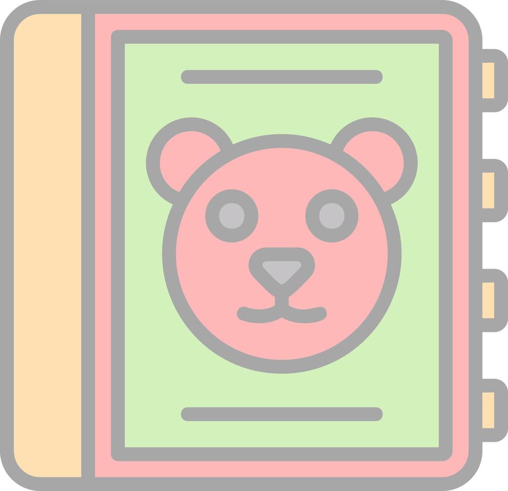 Childrens Book Vector Icon Design