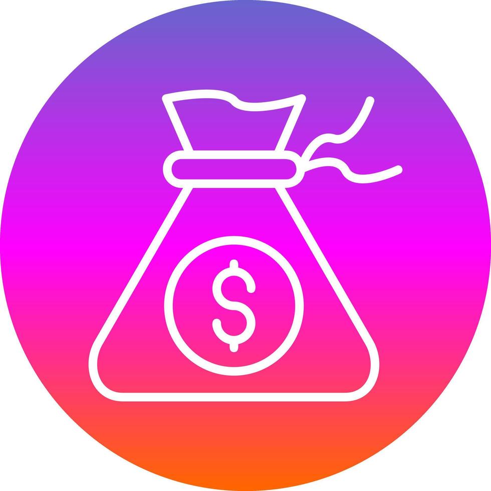 Money Bag Vector Icon Design