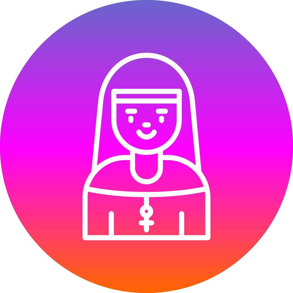 Nun Vector Icon Design