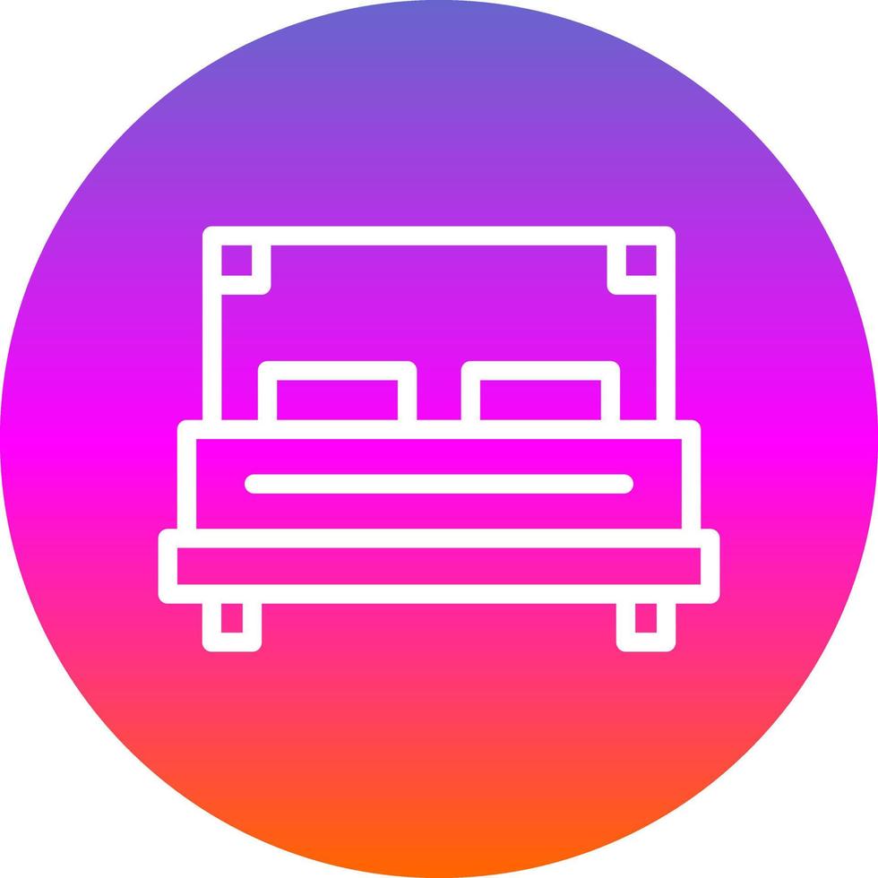 Double Bed Vector Icon Design