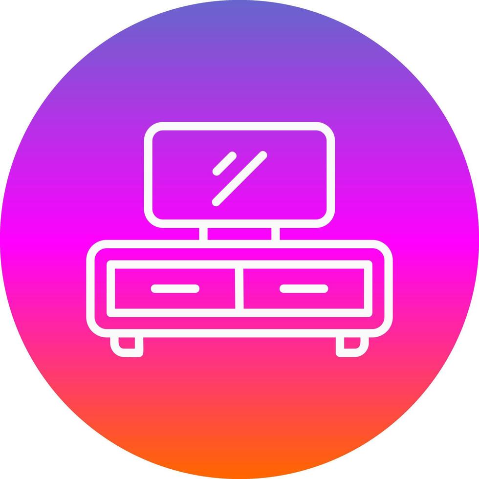 Tv Table Vector Icon Design