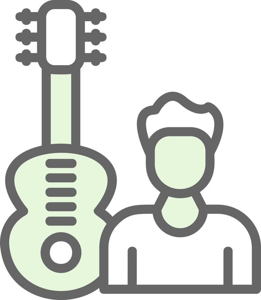 diseño de icono de vector de guitarrista