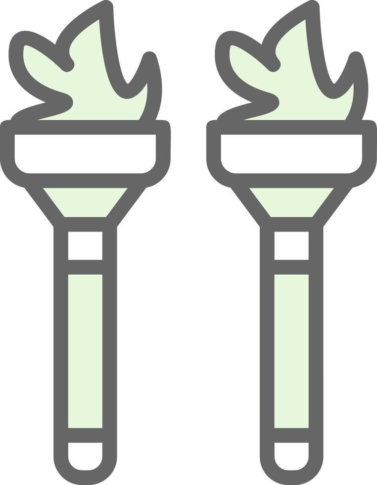Flambeaux Vector Icon Design