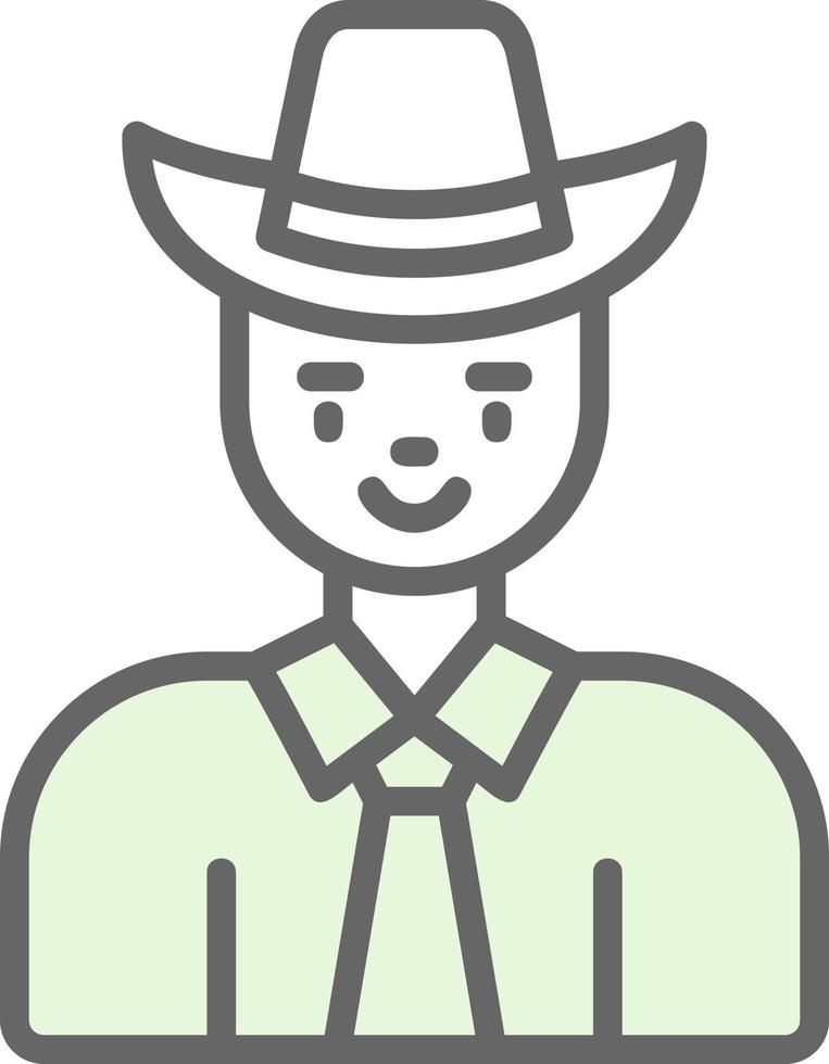 Cow Boy Vector Icon Design