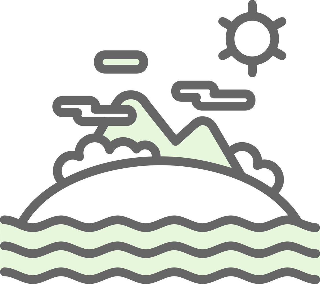 Island Vector Icon Design