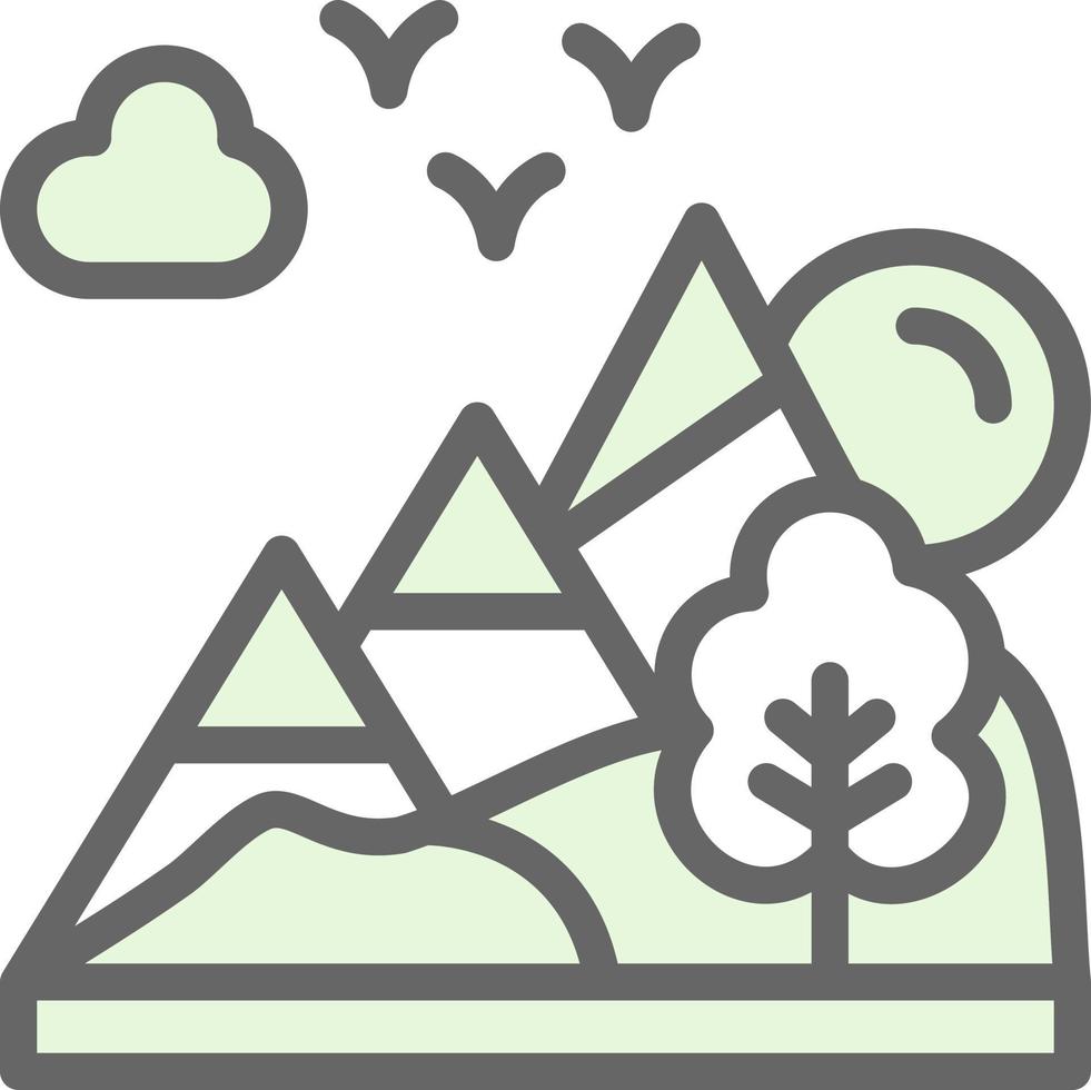 Landscape Vector Icon Design