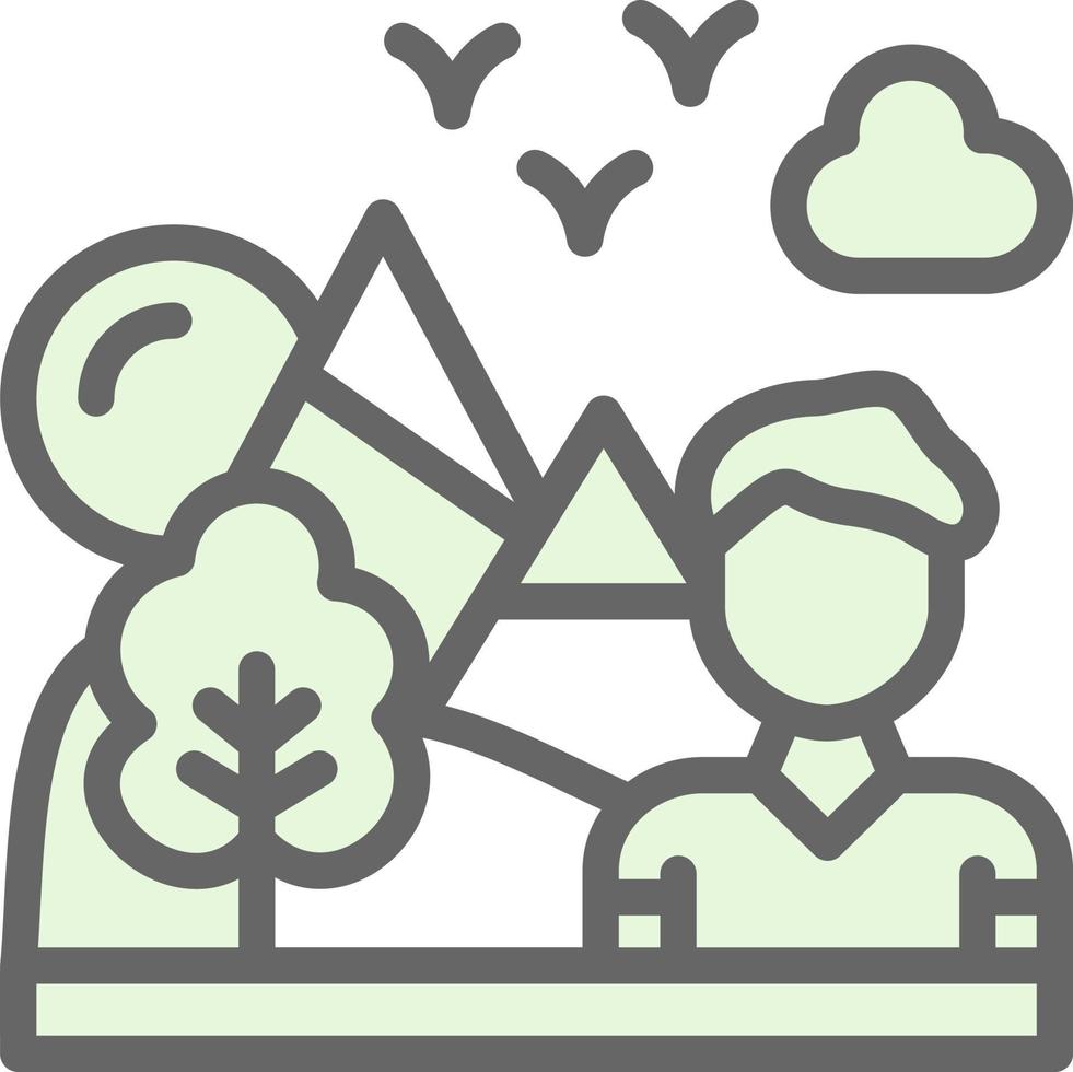 Hiking Vector Icon Design