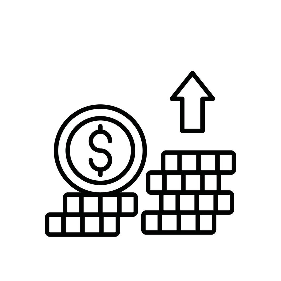 Increase Profit .Vector line icon Business Growth and investment symbol EPS 10 file vector