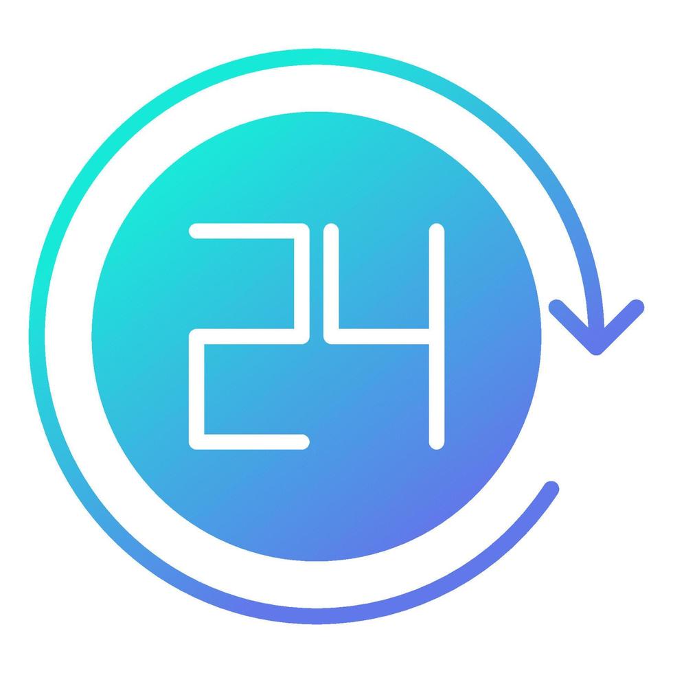 Icono de 24 horas, adecuado para una amplia gama de proyectos creativos digitales. feliz creando. vector