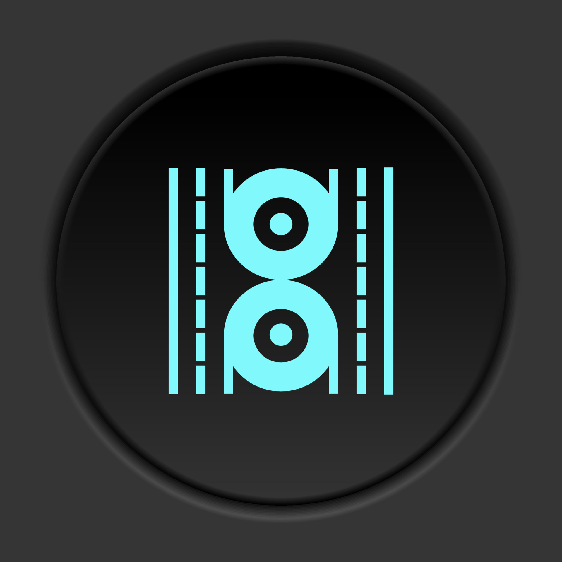 Round button icon, Database, server, data processing. Button banner ...