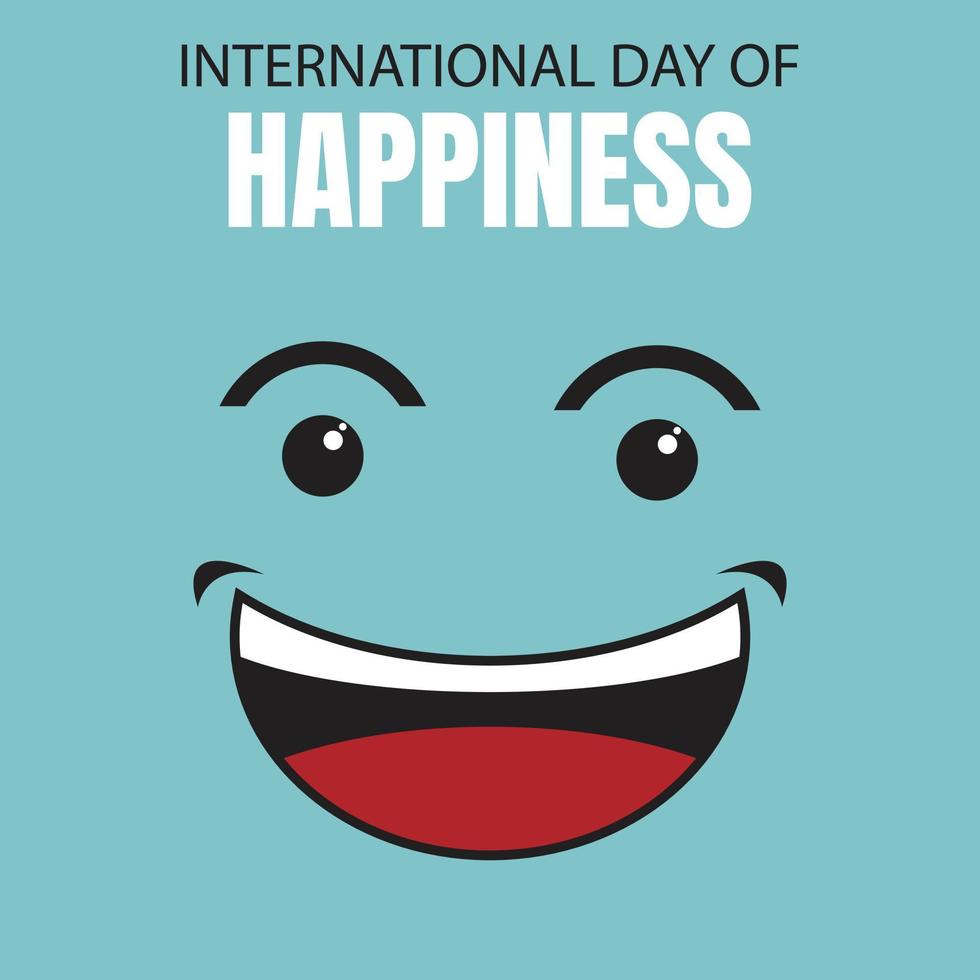 illustration vector graphic of happy laughing emoji face, perfect for international day, international day of happiness, celebrate, greeting card, etc.