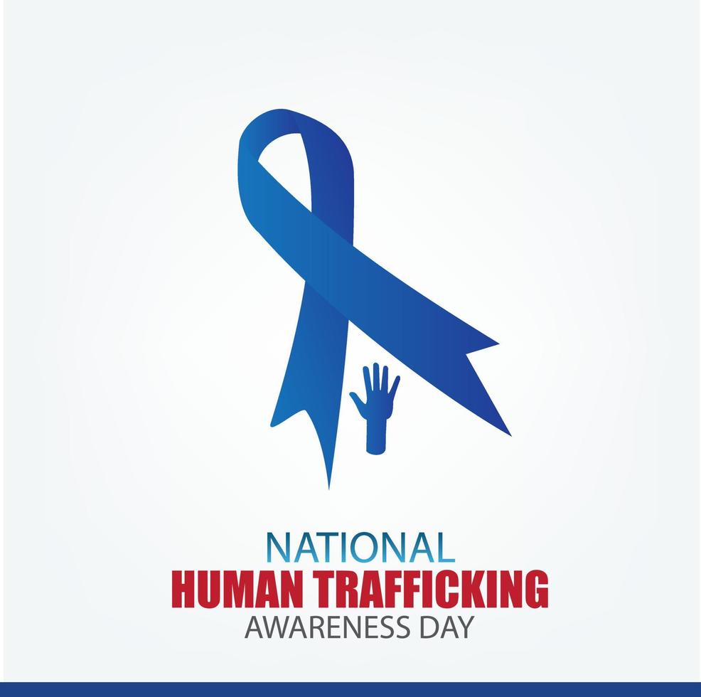 National Human Trafficking Awareness Day abstract vector design. Good for banners. social media. Simple and Elegant Design