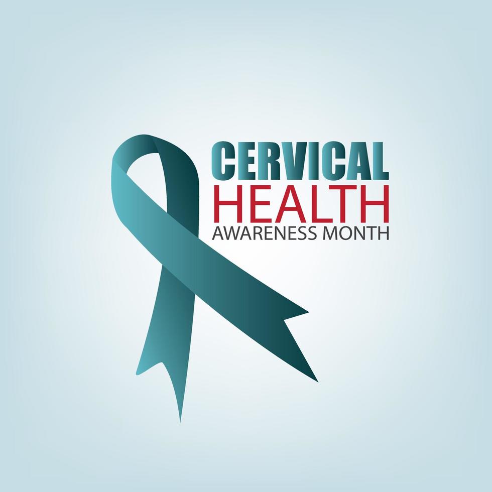 Vector illustration of Cervical Health Awareness Month. Simple and elegant design