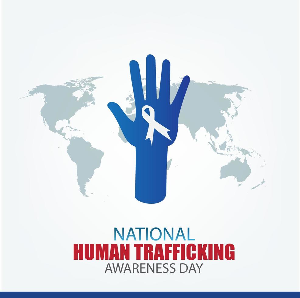 National Human Trafficking Awareness Day abstract vector design. Good for banners. social media. Simple and Elegant Design