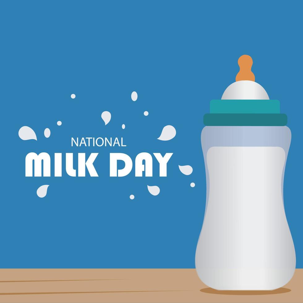 National Milk Day abstract vector design. Good for banners. social media. Simple and Elegant Design