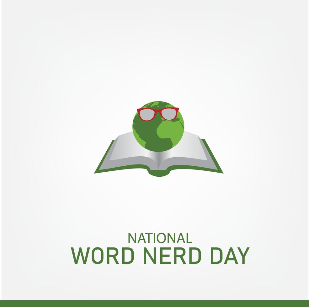 Vector Illustration of National Word Nerd Day. Simple and Elegant