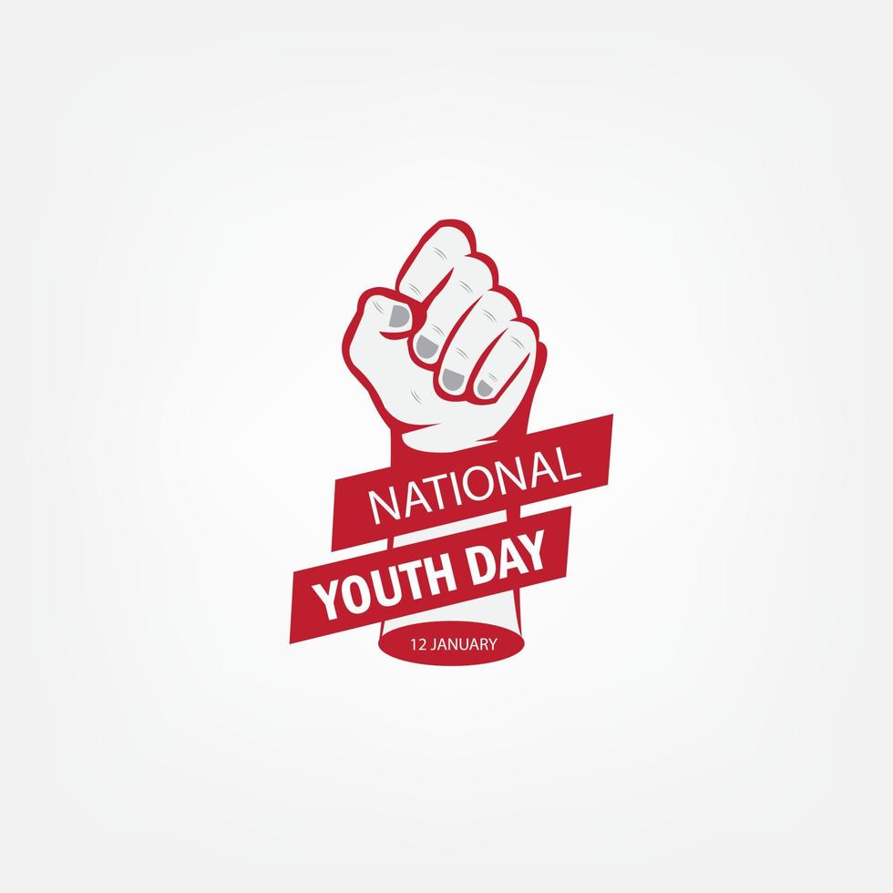 vector graphic of National Youth Day good for National Youth Day celebration. flat design. flyer design.flat illustration. Simple and elegant design