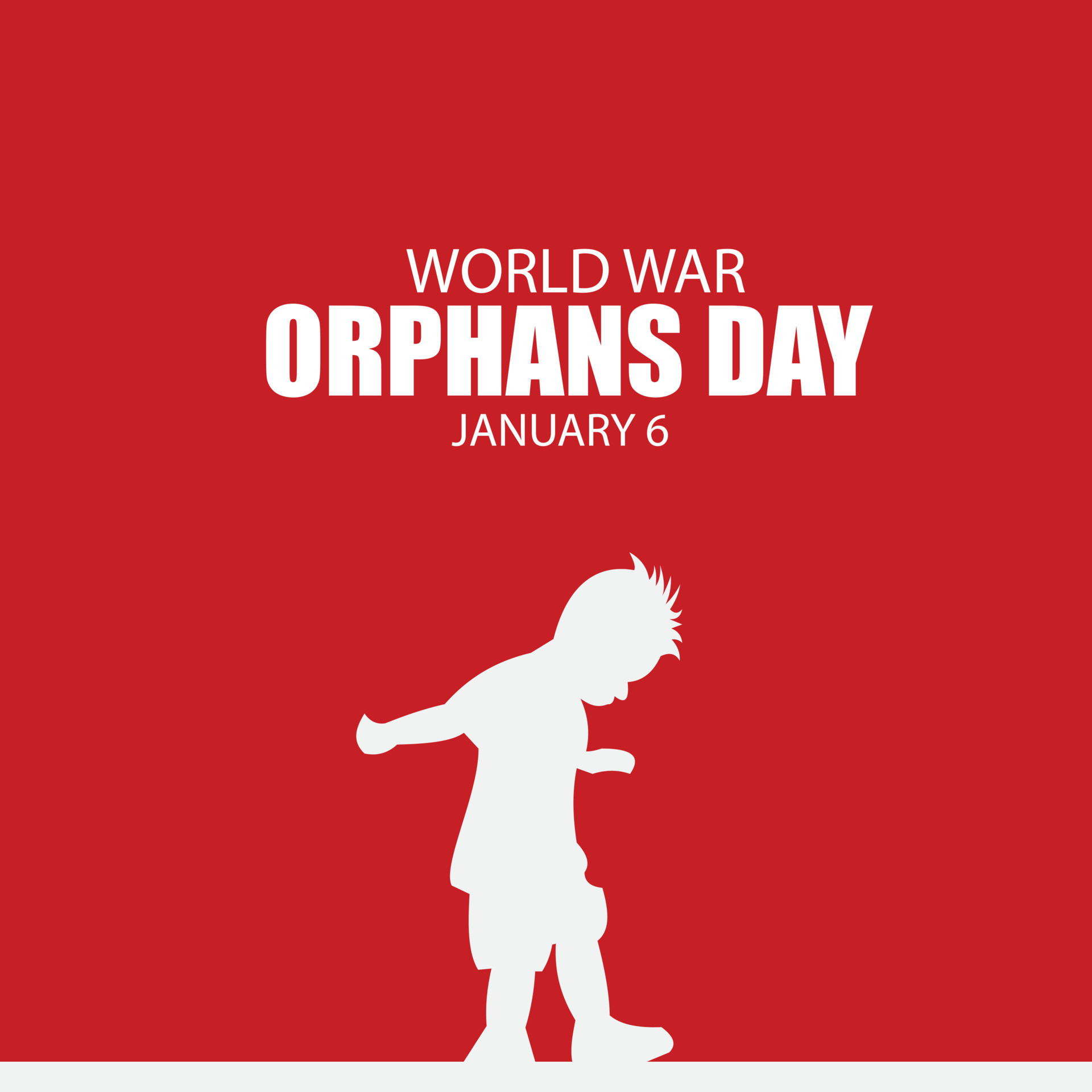 Vector Illustration of World War Orphans Day. Simple and Elegant Design