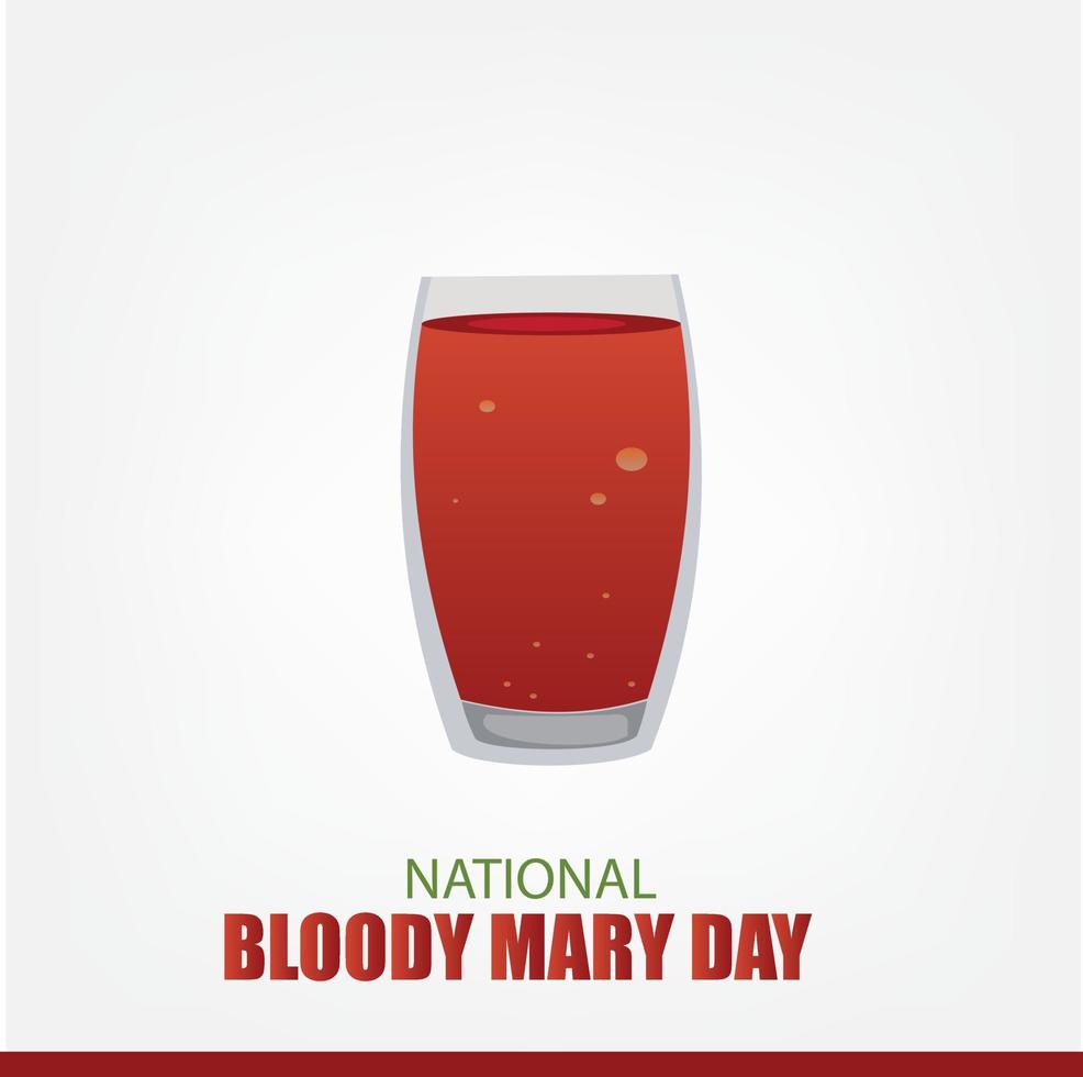 Vector Illustration of National Bloody Mary Day. Simple and Elegant Design