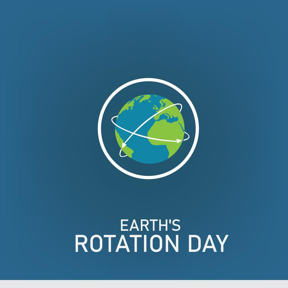 ilustración vectorial del día de rotación de la tierra. diseño simple y elegante vector