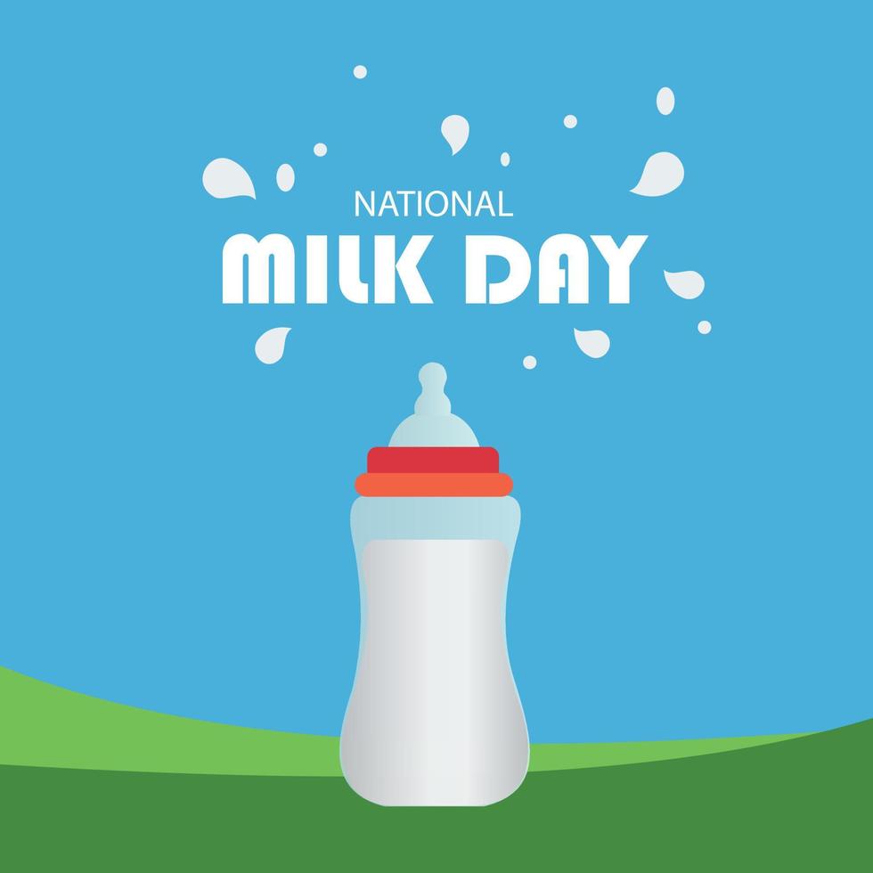 National Milk Day abstract vector design. Good for banners. social media. Simple and Elegant Design