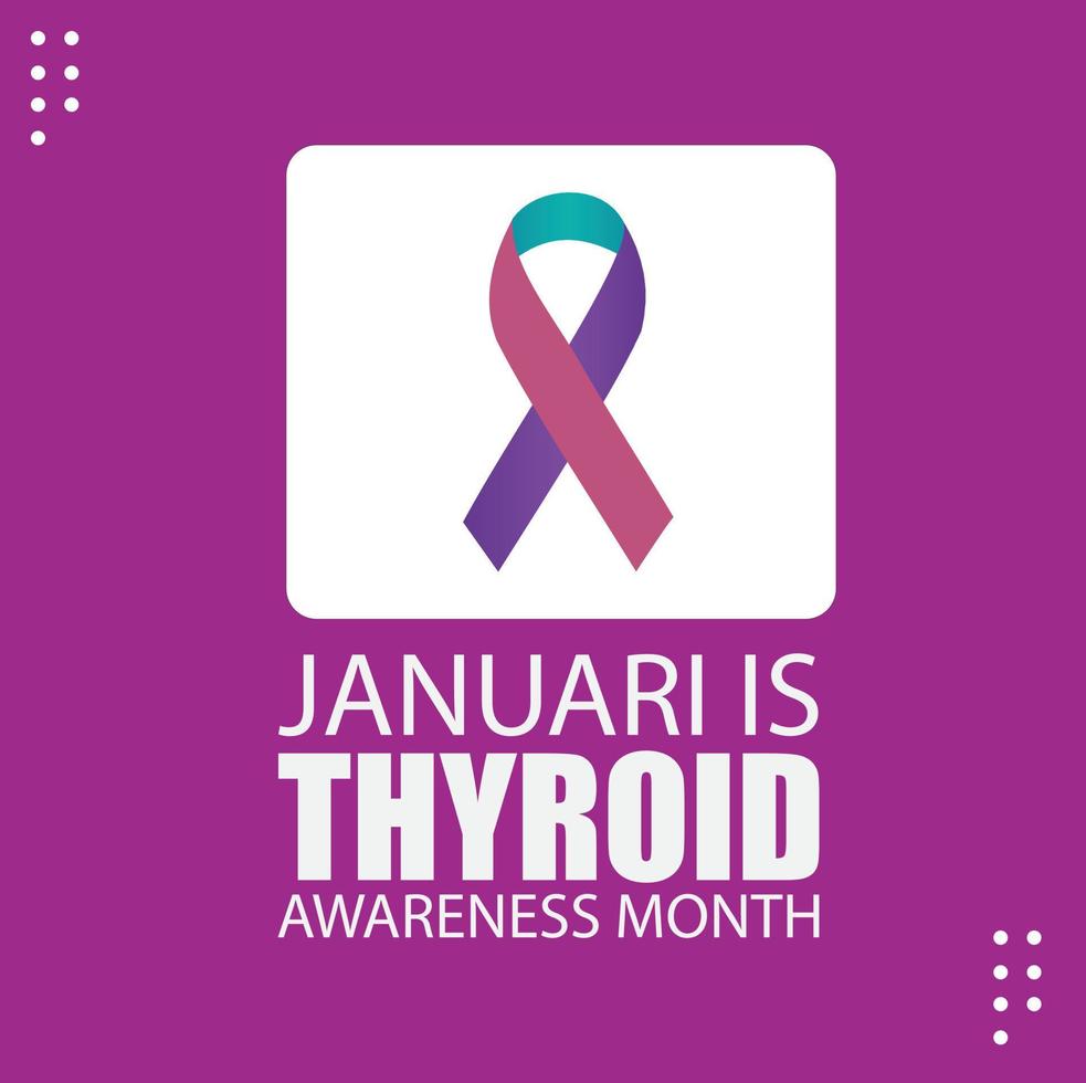 Vector Illustration of Thyroid Awareness Month. Simple and Elegant Design