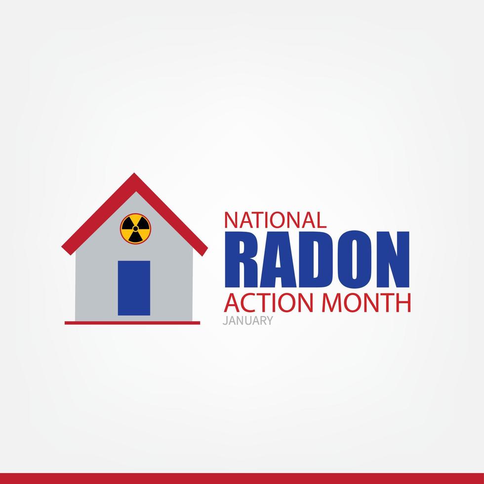 ilustración vectorial del mes nacional de acción del radón. diseño simple y elegante vector