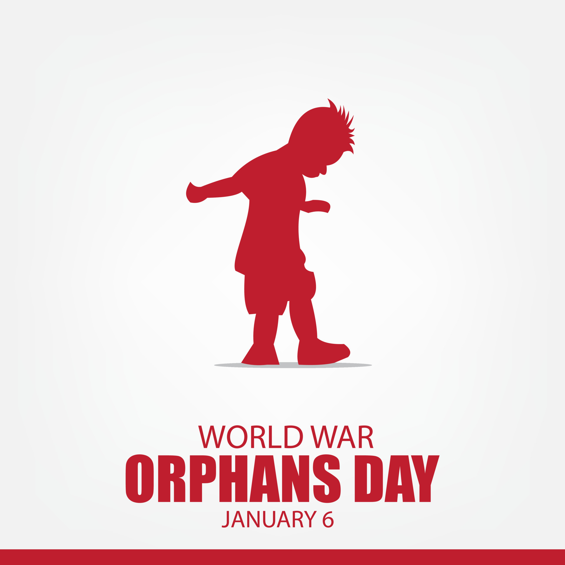 Vector Illustration of World War Orphans Day. Simple and Elegant Design