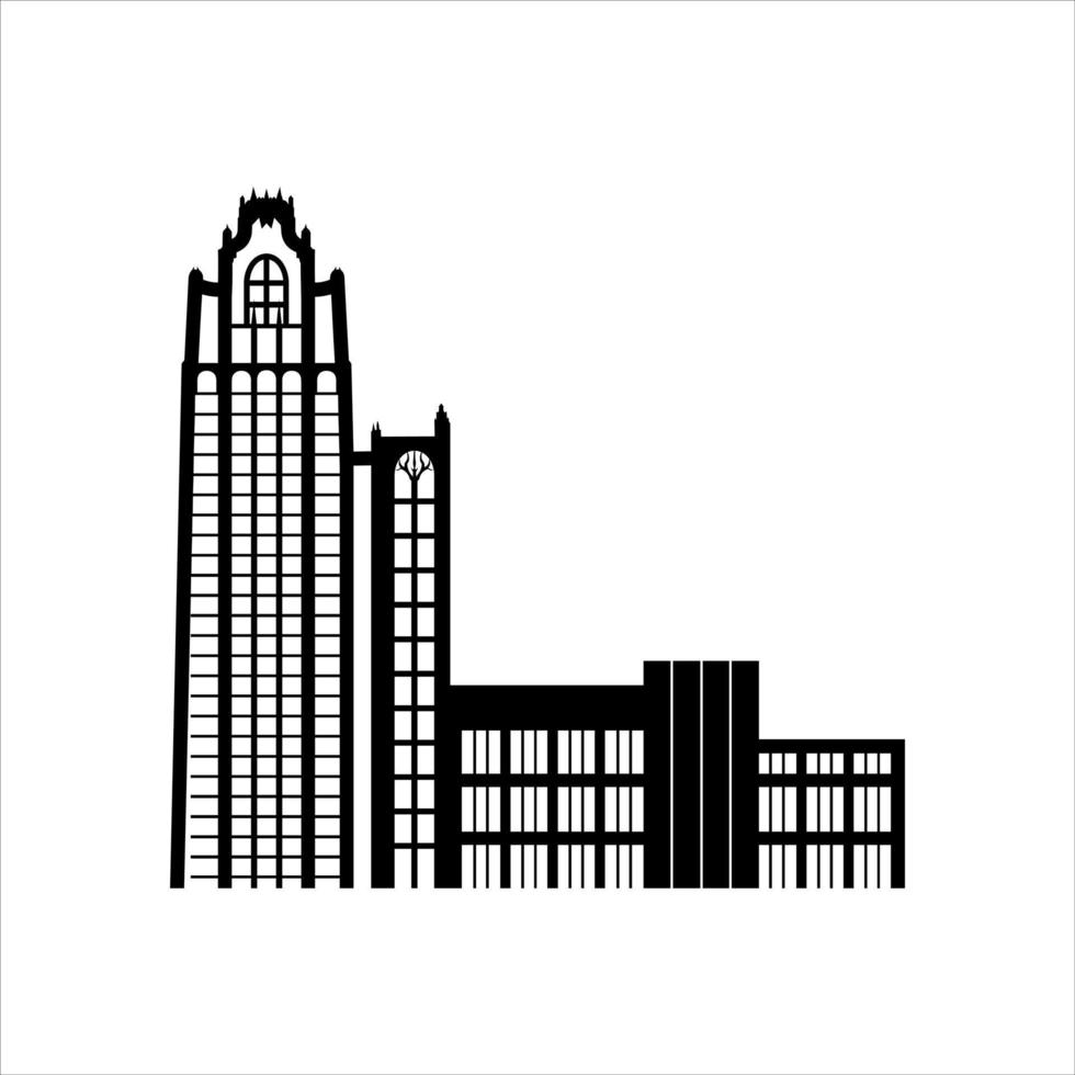 chicago tribune torre vector negro