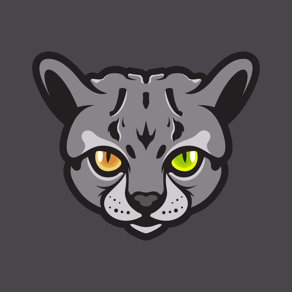 Head cat logo illustration vector