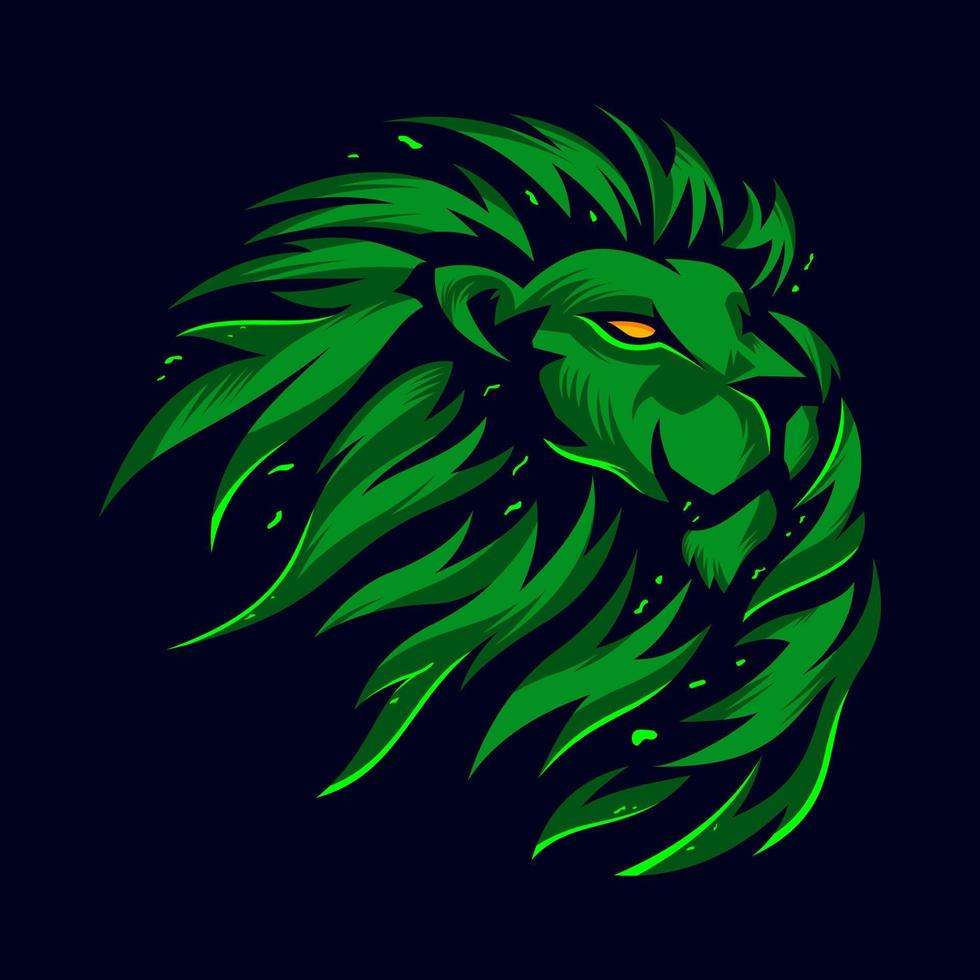 logotipo de ilustración de león creativo vector
