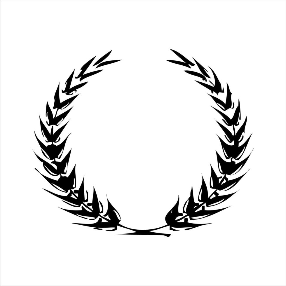 circular rice logo isolated on white background. rice company logos and symbols with unique and various shapes. circular rice logo shapes vector