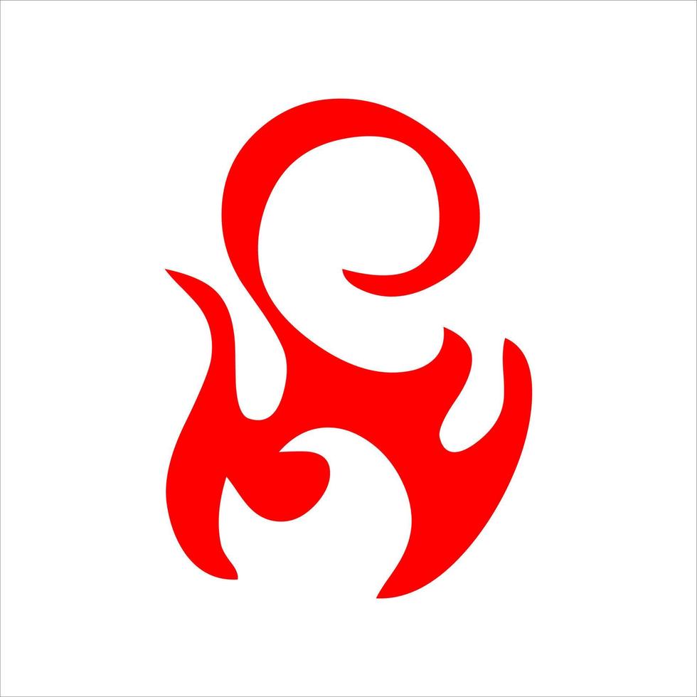 fire set logo. vector set of fire silhouettes with various shapes of burning coals. fire vector pack