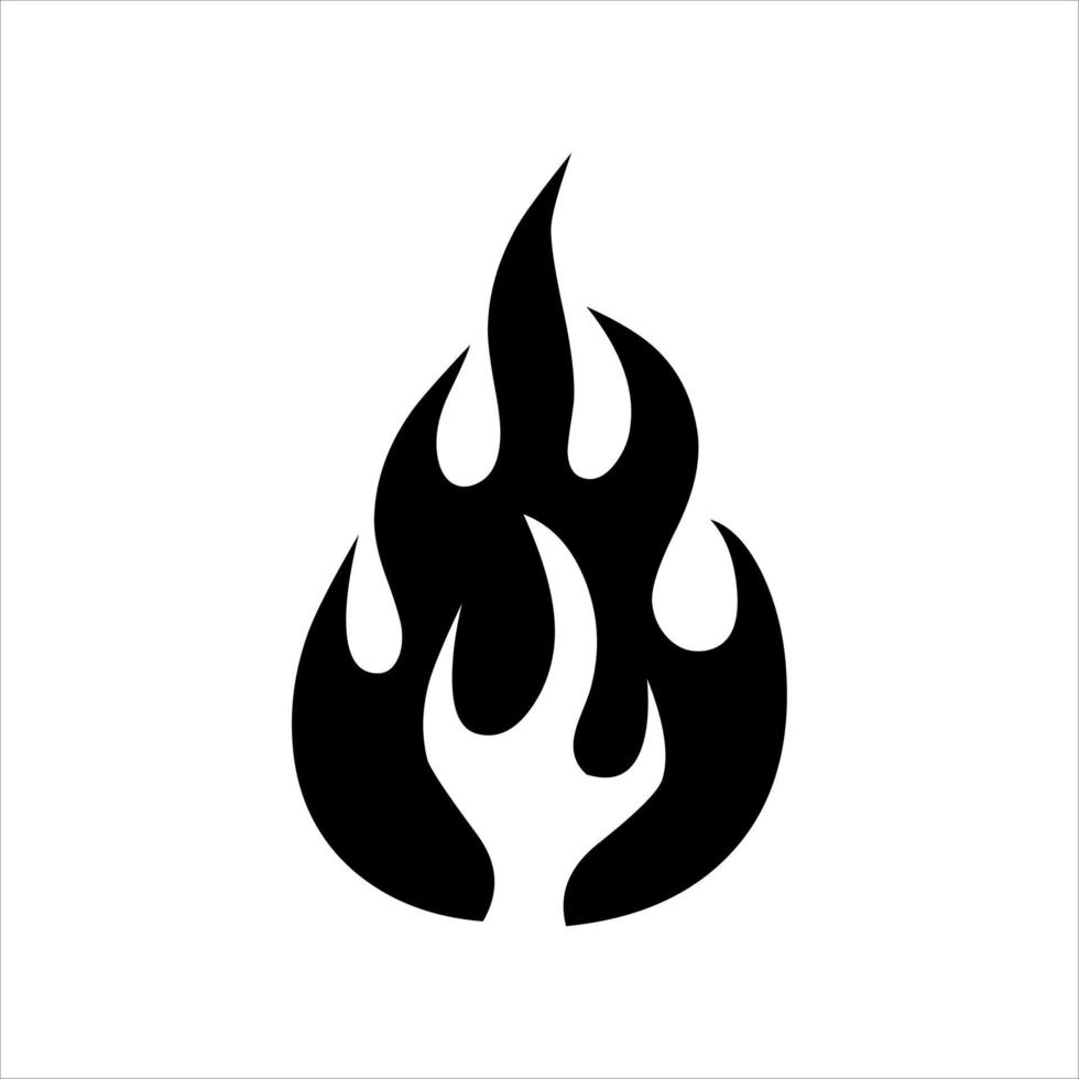 fire set logo. vector set of fire silhouettes with various shapes of burning coals. fire vector pack