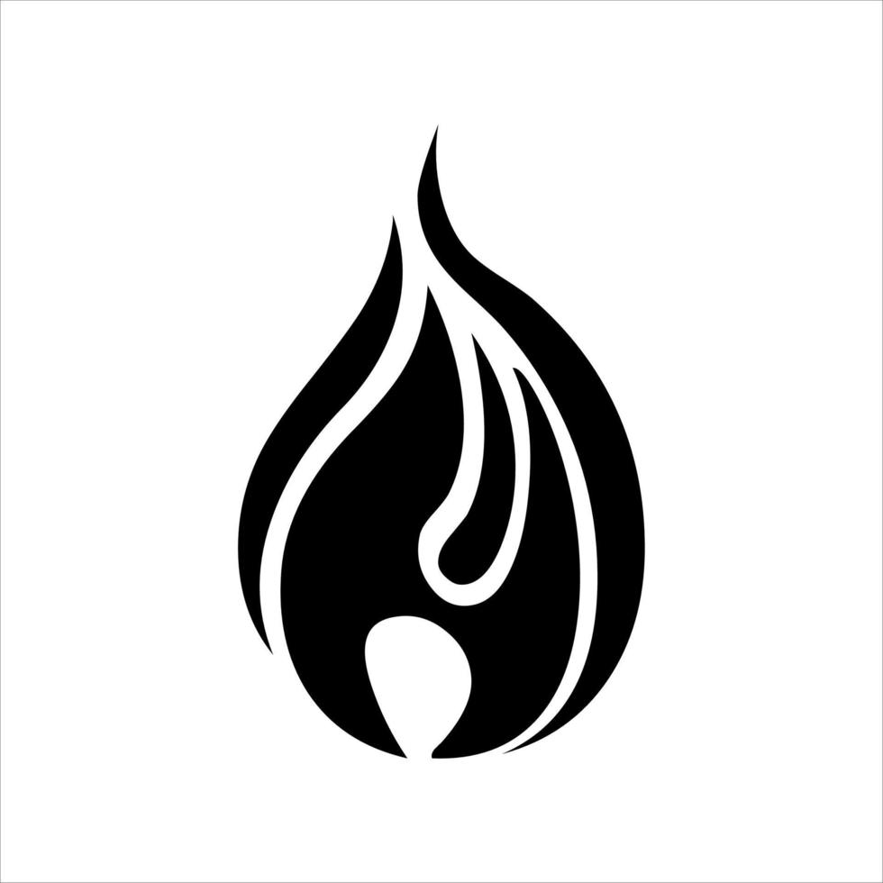 logotipo de fuego. conjunto vectorial de siluetas de fuego con varias formas de carbones ardientes. paquete de vectores de fuego