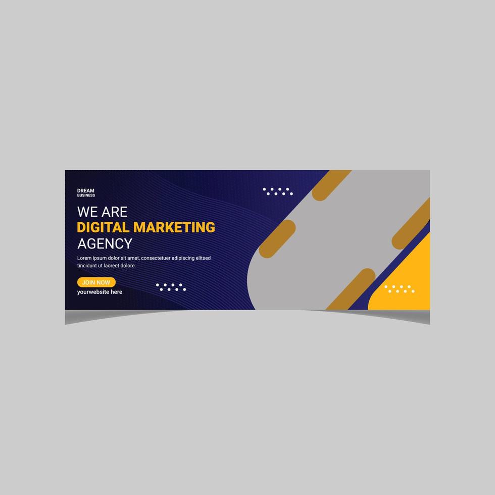 digital marketing Facebook banner template vector