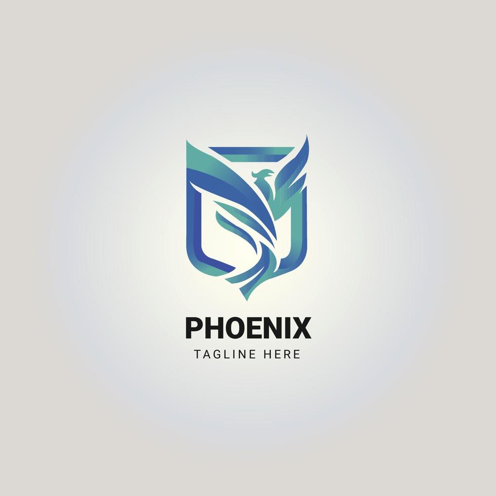 Phoenix logo design concept vector