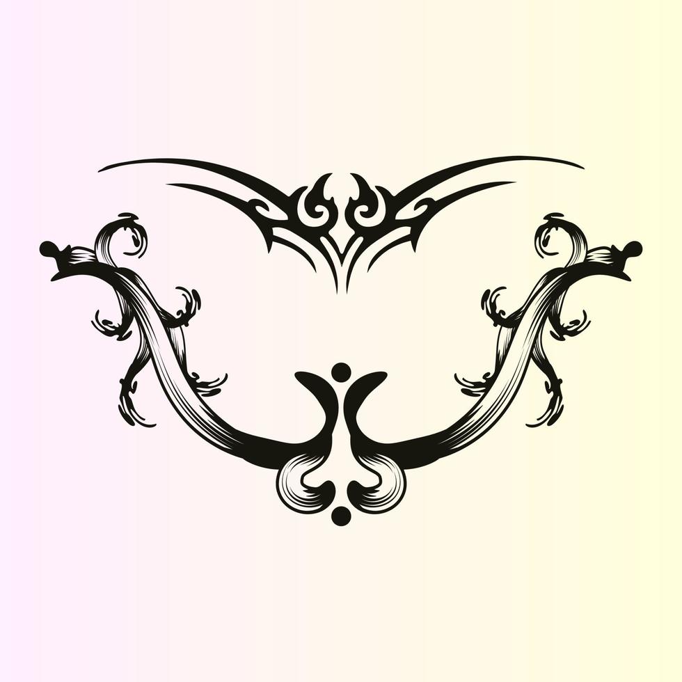 Tattoo vector design for Back or Front Side cutting or symbol sharp shape