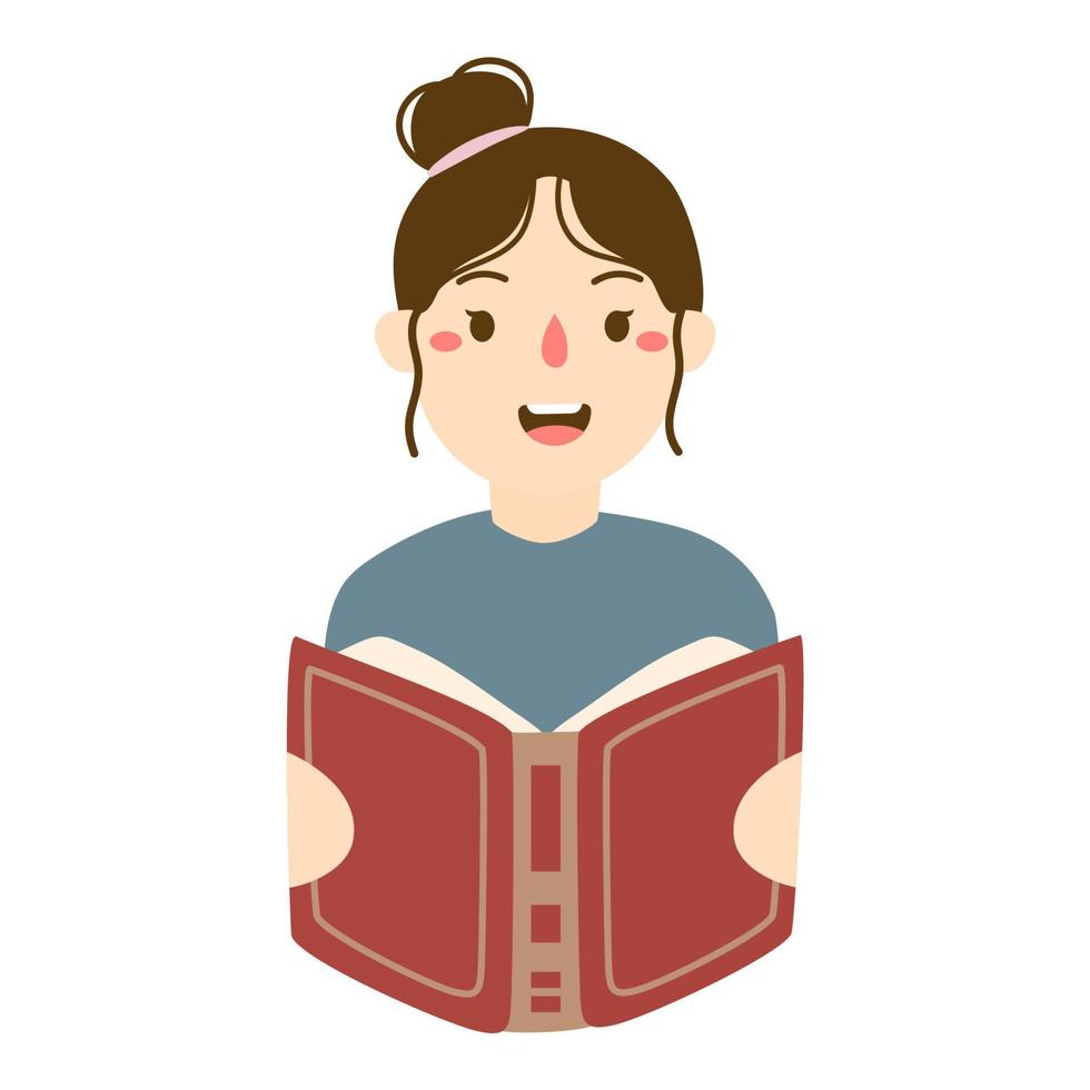 people reading books vector