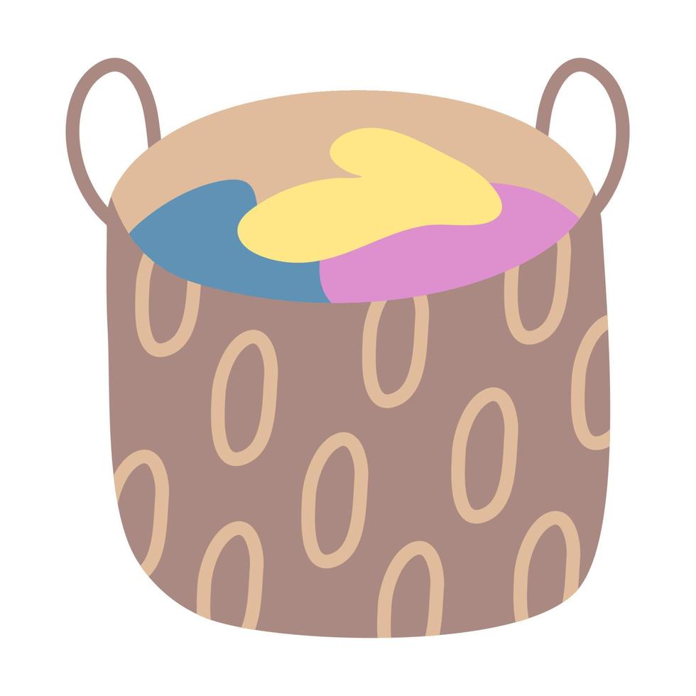 laundry basket design element vector