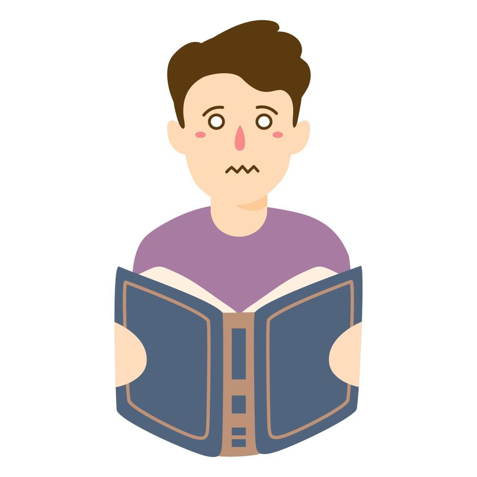 stress doing homework vector