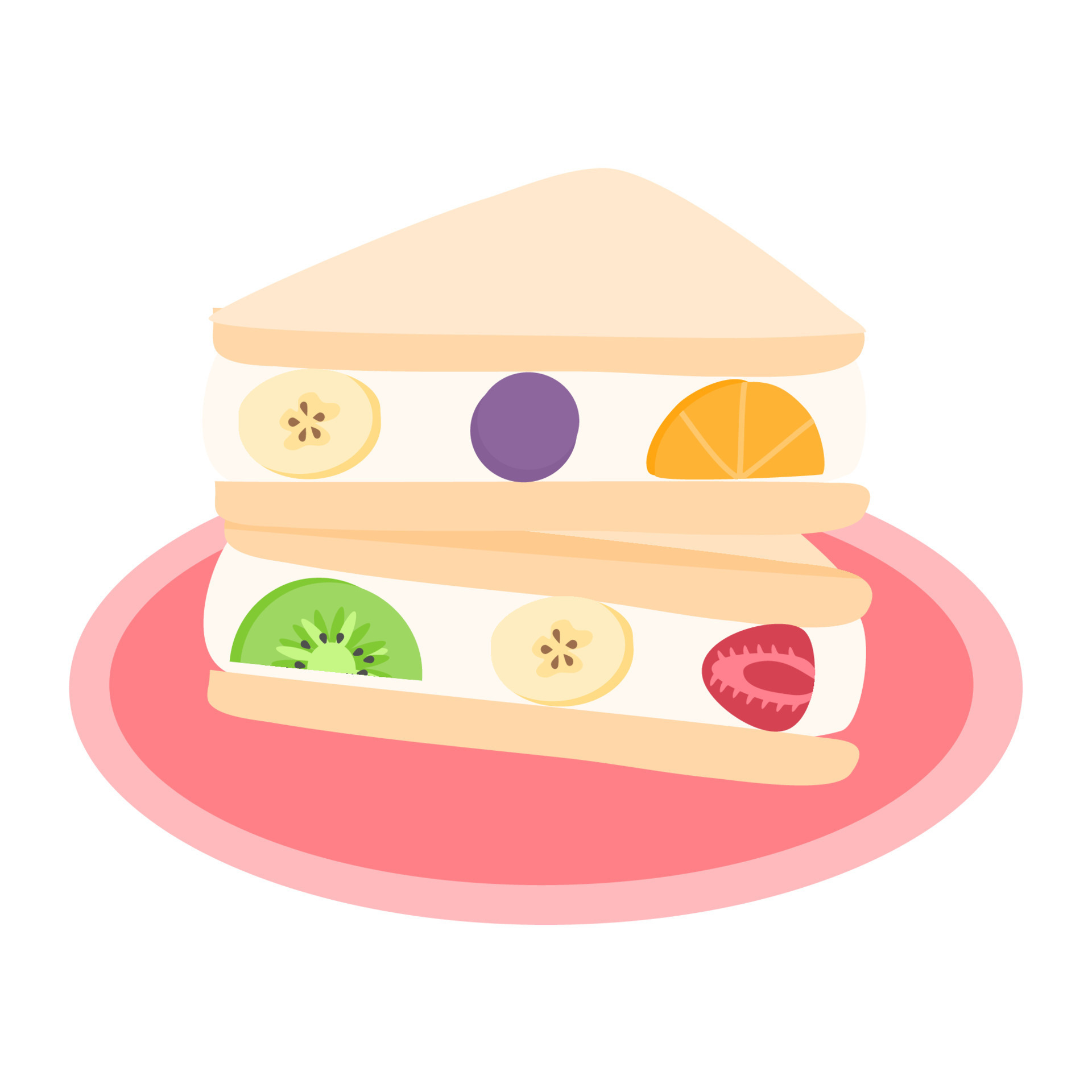Fruit Sando or Japanese Fruit sandwich 16610899 Vector Art at Vecteezy