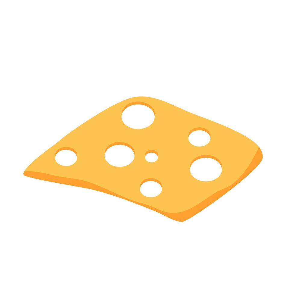 yellow cheese food vector