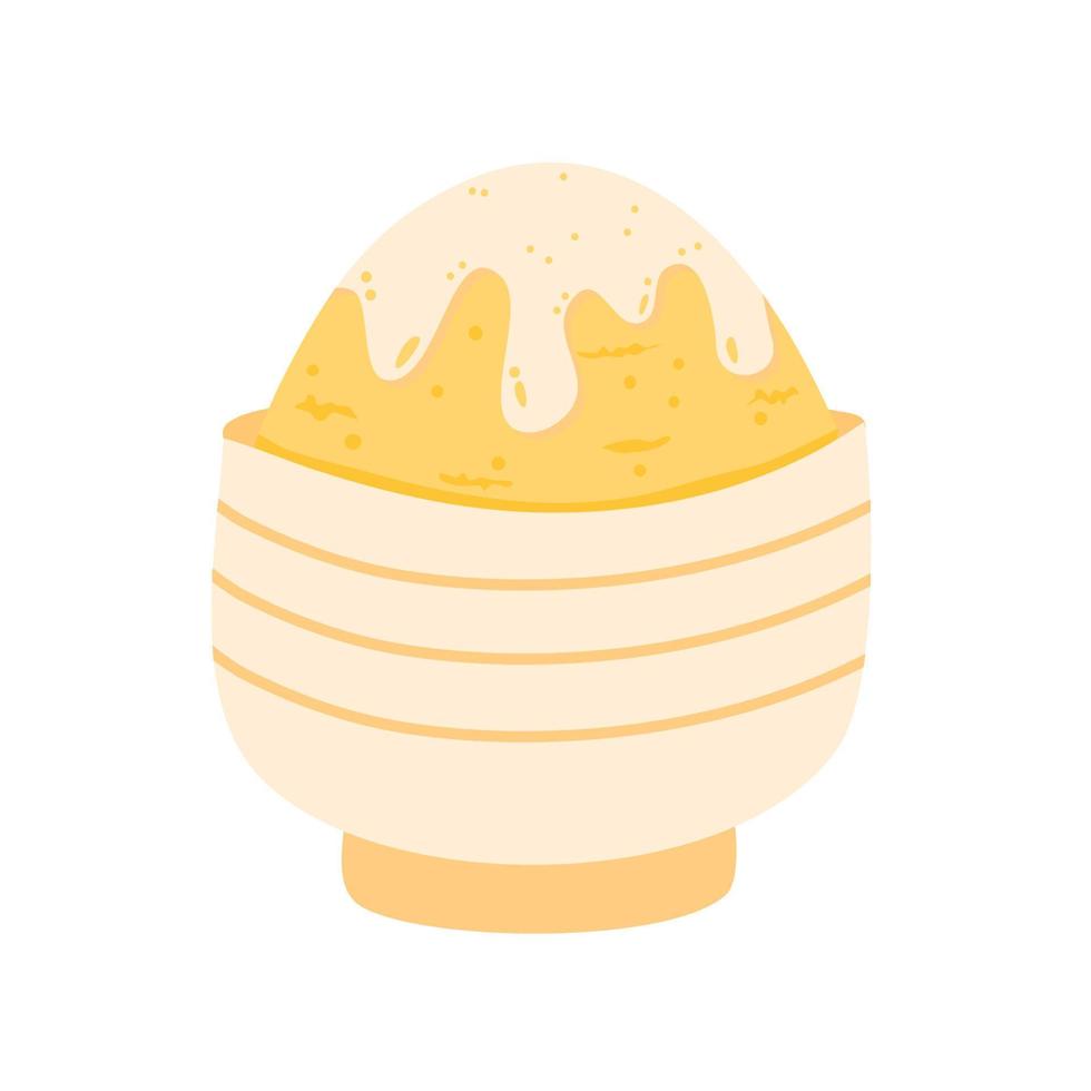 hielo bingsu. estilo coreano vector