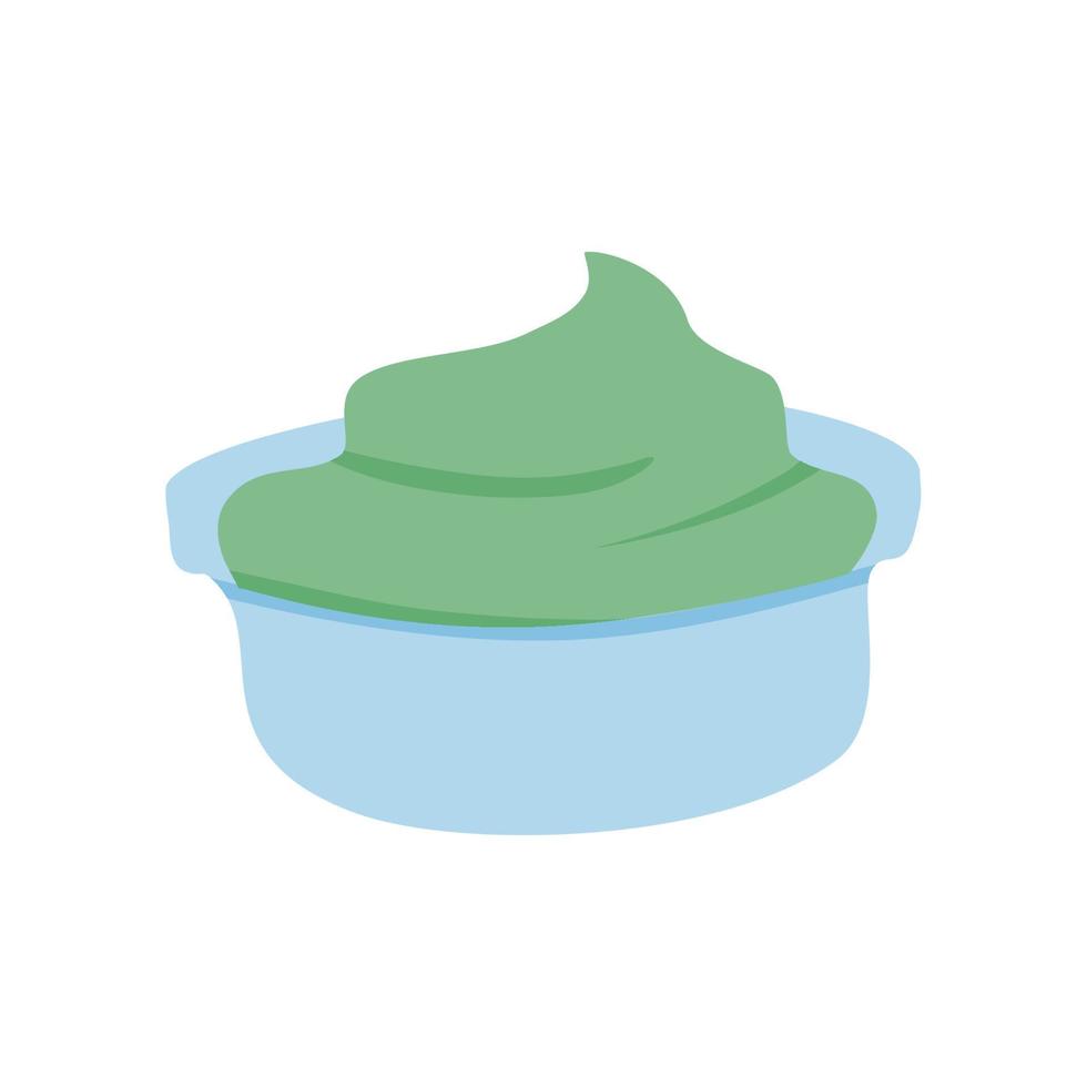 hand drawn wasabi sauce vector