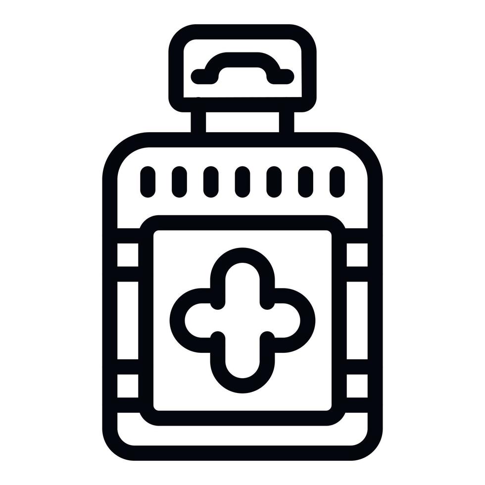 Disinfectant bottle icon outline vector. Clean hand vector